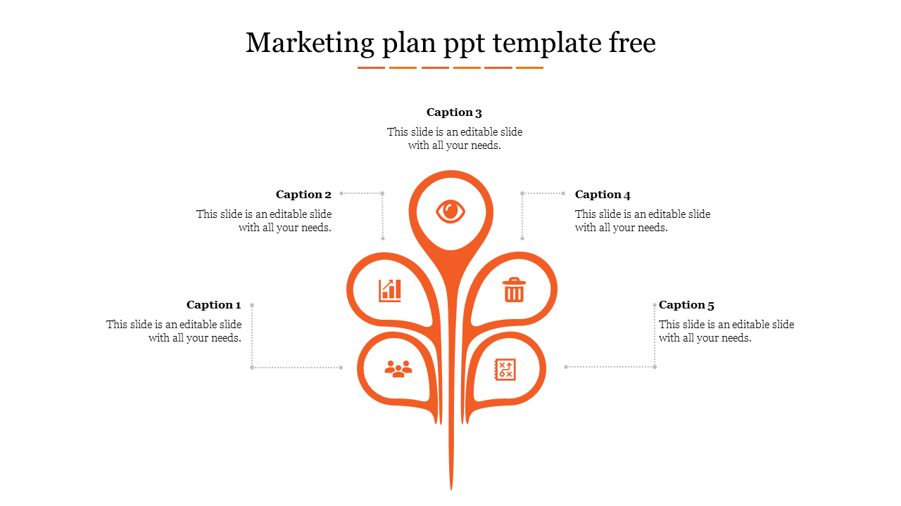 marketing plan ppt template free-Orange